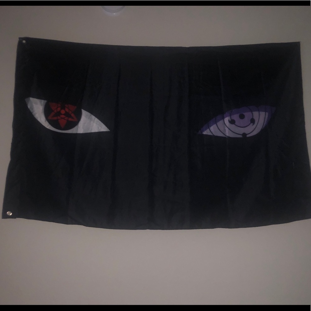 Naruto Shippuden Sassuke Sharigan Flag/Banner